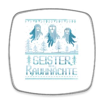  Geister Der Rauhnächte Winterlicher Geisterspaß - Viereckiger Kühlschrankmagnet - Weiß - Vorne