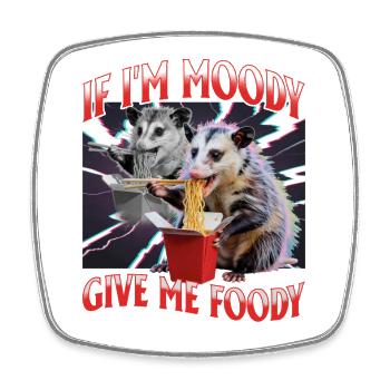 Funny Opossum - Square fridge magnet - white - Front