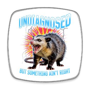 Funny Opossum - Square fridge magnet - white - Front