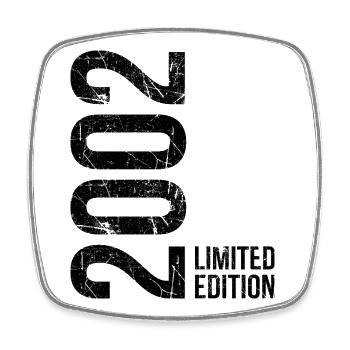 24th birthday – year of birth 2002 - Square fridge magnet - white - Front