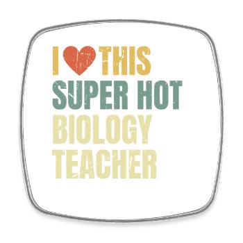 J’adore ce prof de biologie super sexy rétro - Magnet carré - blanc - Devant