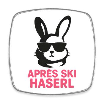 Après Ski Haserl Winterurlaub Hütte Party - Viereckiger Kühlschrankmagnet - Weiß - Vorne