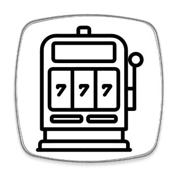 Casino-Spielautomat - Viereckiger Kühlschrankmagnet - Weiß - Vorne
