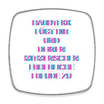 Hardtekk Tekk - Square fridge magnet - white - Front