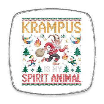 Krampus est mon animal spirituel - Magnet carré - blanc - Devant