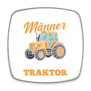 Tractor Farmer Farmer Tractor Driver Tractor - Square fridge magnet - white - Front