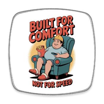 Built for Comfort Fun Motif Couchpotato - Square fridge magnet - white - Front