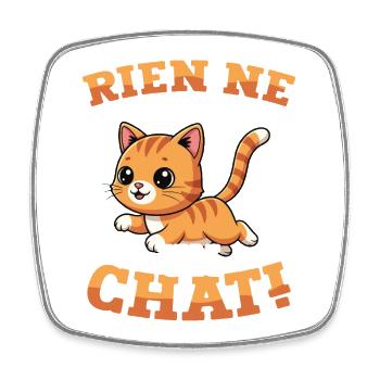  Für Katzenfans Gibt Es Nichts Schöneres Als Eine - Viereckiger Kühlschrankmagnet - Weiß - Vorne