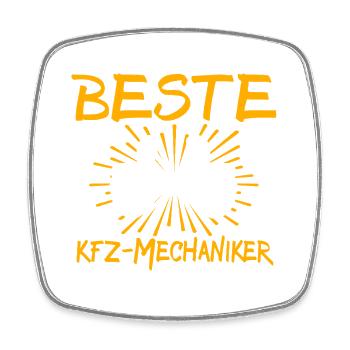 Car Mechanic Gift Idea - Square fridge magnet - white - Front