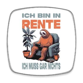 Rentner Ruhestand Geschenkidee - Viereckiger Kühlschrankmagnet - Weiß - Vorne