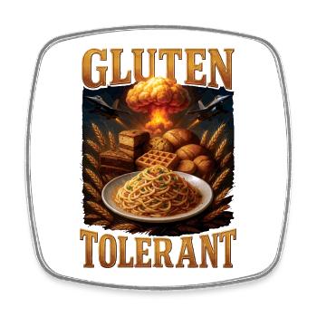Cadeau de blagues sur l’intolérance au gluten - Magnet carré - blanc - Devant