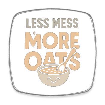 Porridge Breakfast Culture Overnight - Square fridge magnet - white - Front