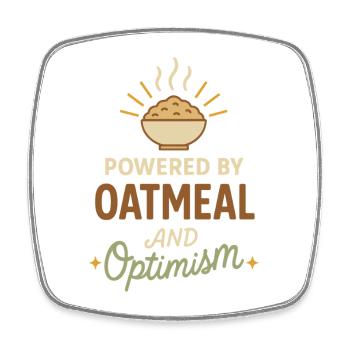 Porridge Breakfast Culture Overnight - Square fridge magnet - white - Front