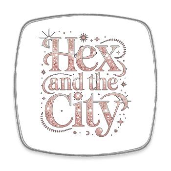 Witchcraft Hex And The City Loves Moon Magic Wicca - Square fridge magnet - white - Front