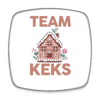 Weihnachtsmann Lebkuchenhaus Weihnachten - Viereckiger Kühlschrankmagnet - Weiß - Vorne