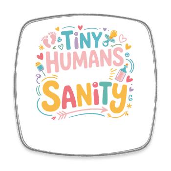 Tiny Humans Stehlen Mein Verstand - Magnet carré - blanc - Devant