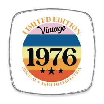 1976 Anniversaire Vintage Cadeau d'Anniversaire 76 - Magnet carré - blanc - Devant