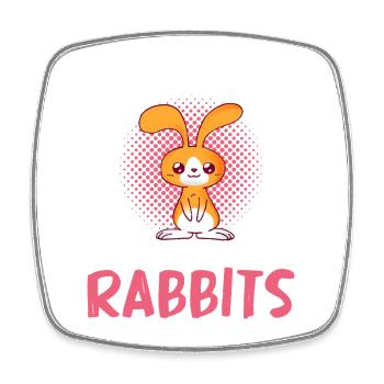 Une seule fille aime les lapins - Magnet carré - blanc - Devant