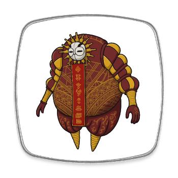 chiaroscuro 33 - Square fridge magnet - white - Front