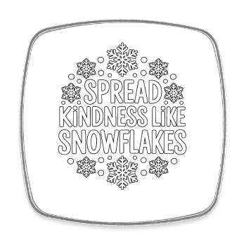 Spread Kindness Like Snowflake - Square fridge magnet - white - Front
