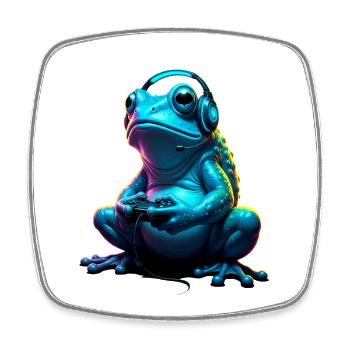 Frog Gaming Animal Video Games Funny Frog - Square fridge magnet - white - Front