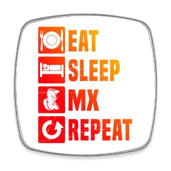 Simple Motocross Idea for Motocross - Square fridge magnet - white - Front