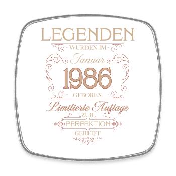 Légende du 40e anniversaire janvier 1986 - Magnet carré - blanc - Devant