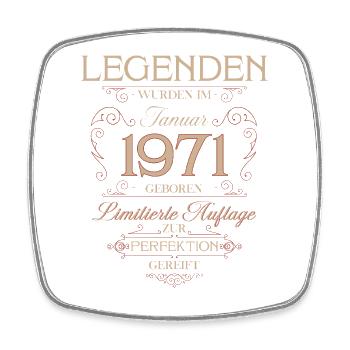 55th Birthday Legend January Born 1971 - Square fridge magnet - white - Front