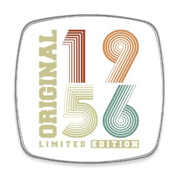 Original 1956 Vintage Vintage Anniversaire Rétro - Magnet carré - blanc - Devant
