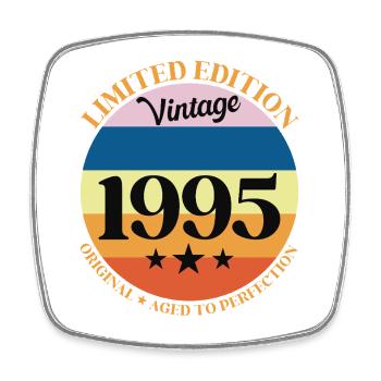 1995 Anniversaire Vintage Cadeau d'Anniversaire 95 - Magnet carré - blanc - Devant