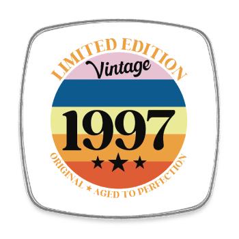 1997 Vintage Birthday Gift 97 Birthday - Square fridge magnet - white - Front