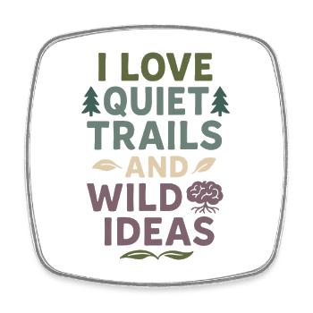 Neurodivergent introvert - Square fridge magnet - white - Front