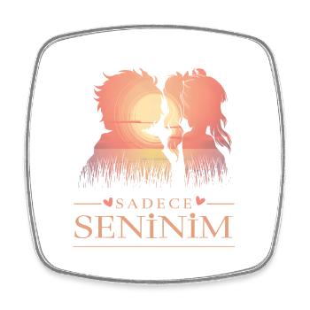 Sadece Seninim Turk Declaration of Love Anime Couple - Square fridge magnet - white - Front