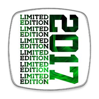 ÉDITION LIMITÉE 2017 9 ANS 9E ANNIVERSAIRE - Magnet carré - blanc - Devant