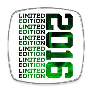 LIMITED EDITION 2016 10 YEARS 10TH BIRTHDAY - Square fridge magnet - white - Front