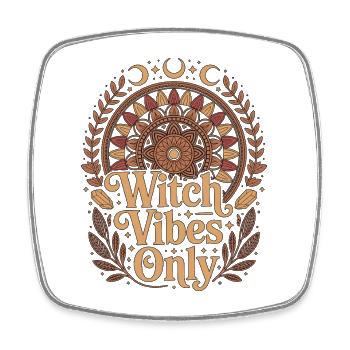 Witchcraft Witch Vibes Only Wicca Spellcaster - Viereckiger Kühlschrankmagnet - Weiß - Vorne