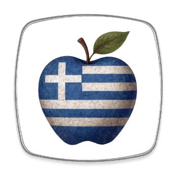 Grèce - Magnet carré - blanc - Devant