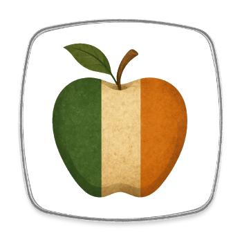 Irland - Viereckiger Kühlschrankmagnet - Weiß - Vorne