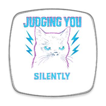 Katze Humor Katzen Geschenkidee Lustig Haustiere - Viereckiger Kühlschrankmagnet - Weiß - Vorne