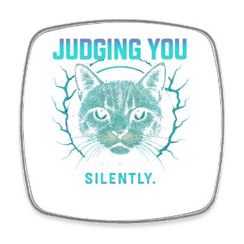 Katze Humor Katzen Geschenkidee Lustig Haustiere - Viereckiger Kühlschrankmagnet - Weiß - Vorne