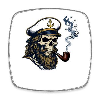 St Pauli Hamburg Paulianer Totenkopf Hafen Captain - Square fridge magnet - white - Front
