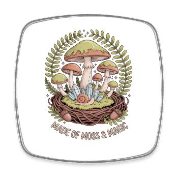 Made Of Moss And Magic Goblincore - Square fridge magnet - white - Front