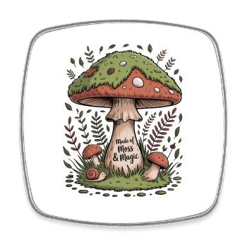Made Of Moss And Magic Goblincore - Square fridge magnet - white - Front