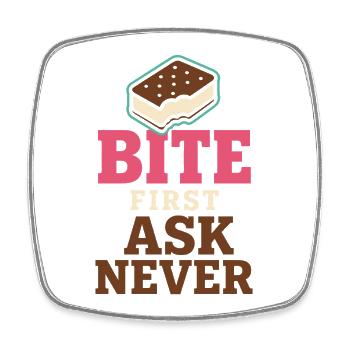 Dessert d’été pour amateurs de sandwichs glacés - Magnet carré - blanc - Devant