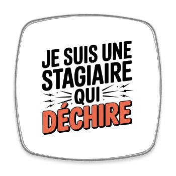 Killer Intern - Humorous Design - Square fridge magnet - white - Front