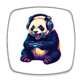 Parrot Gaming Animal Video Games Funny Parrot - Square fridge magnet - white - Front