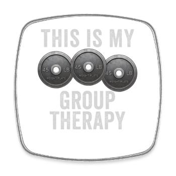 Das ist mein lustiges Gruppentherapie-Gewichtstrai - Viereckiger Kühlschrankmagnet - Weiß - Vorne
