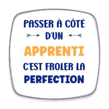 Missing out on an apprentice — perfection - Square fridge magnet - white - Front