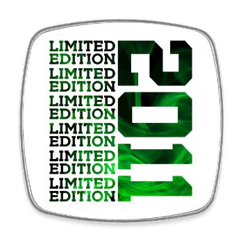 LIMITED EDITION 2011 15 JAHRE 15. GEBURTSTAG - Viereckiger Kühlschrankmagnet - Weiß - Vorne