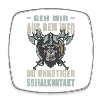 Viking Outfits Valhalla Norse Mythology - Square fridge magnet - white - Front